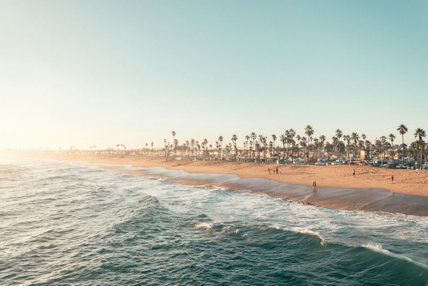 South Bay coastline at golden hour